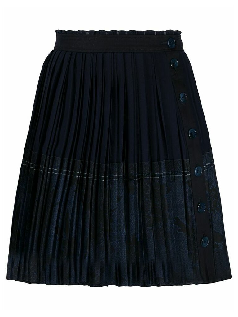 Chloé floral print pleated skirt - Blue