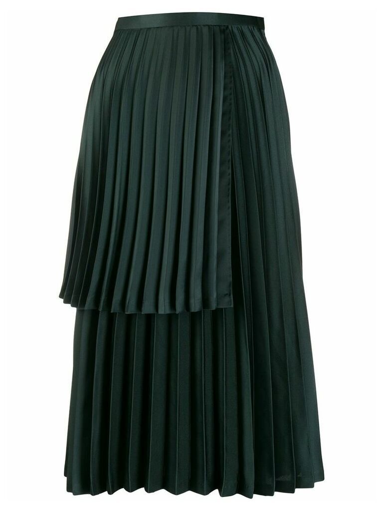 Comme Des Garçons Noir Kei Ninomiya layered pleated skirt - Green