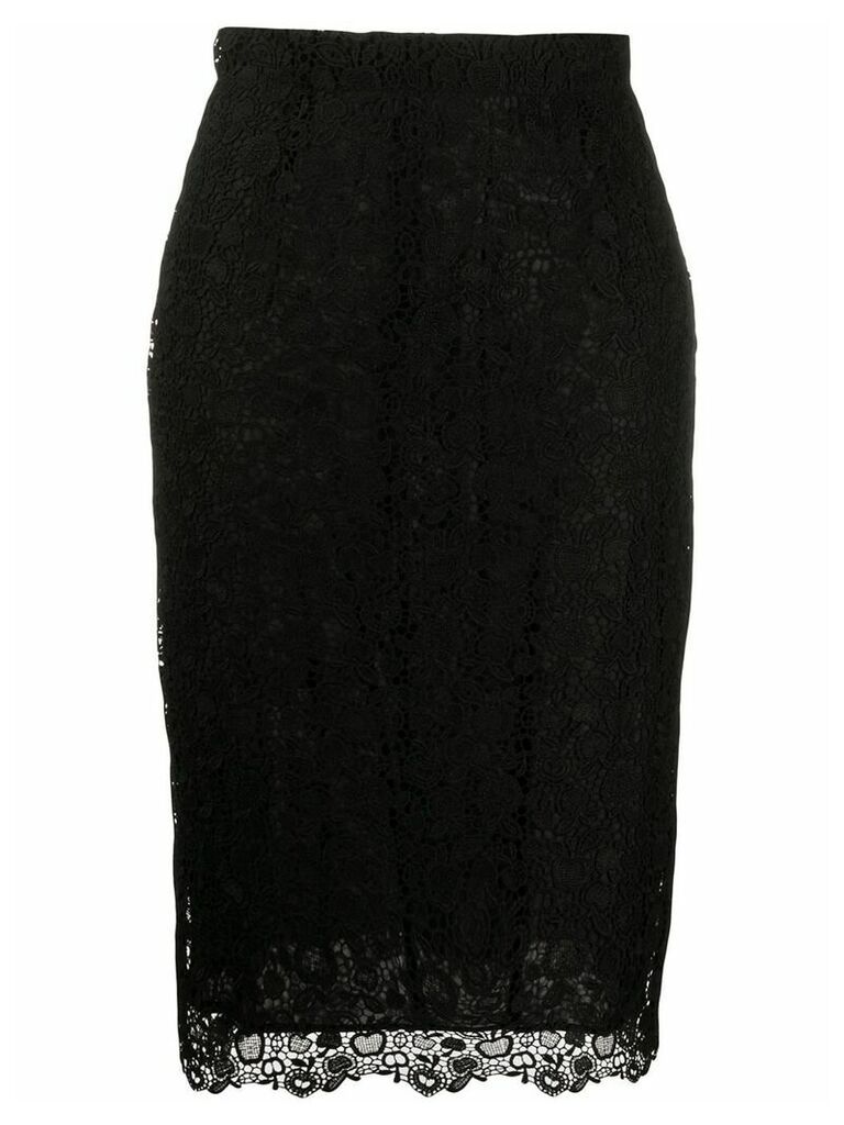 Pinko fitted midi skirt - Black