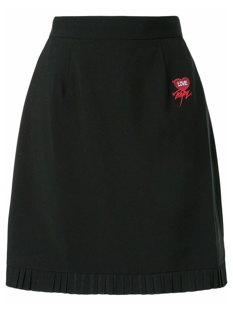BAPY BY *A BATHING APE® embroidered pleated-trim skirt - Black