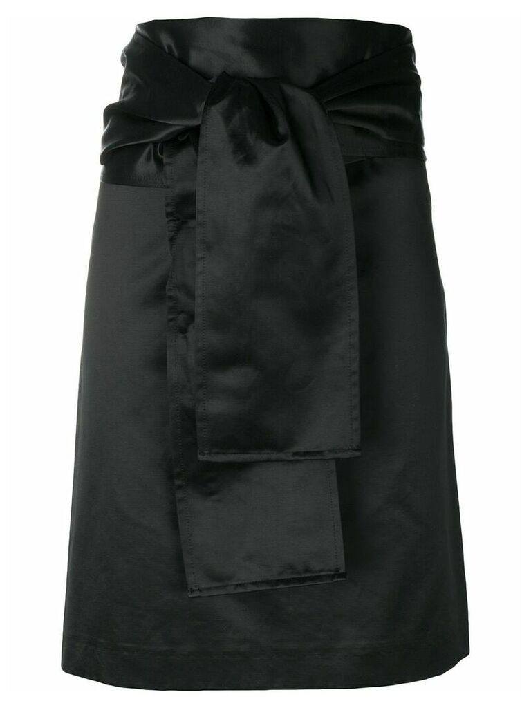 Romeo Gigli Pre-Owned belted straight skirt - Black