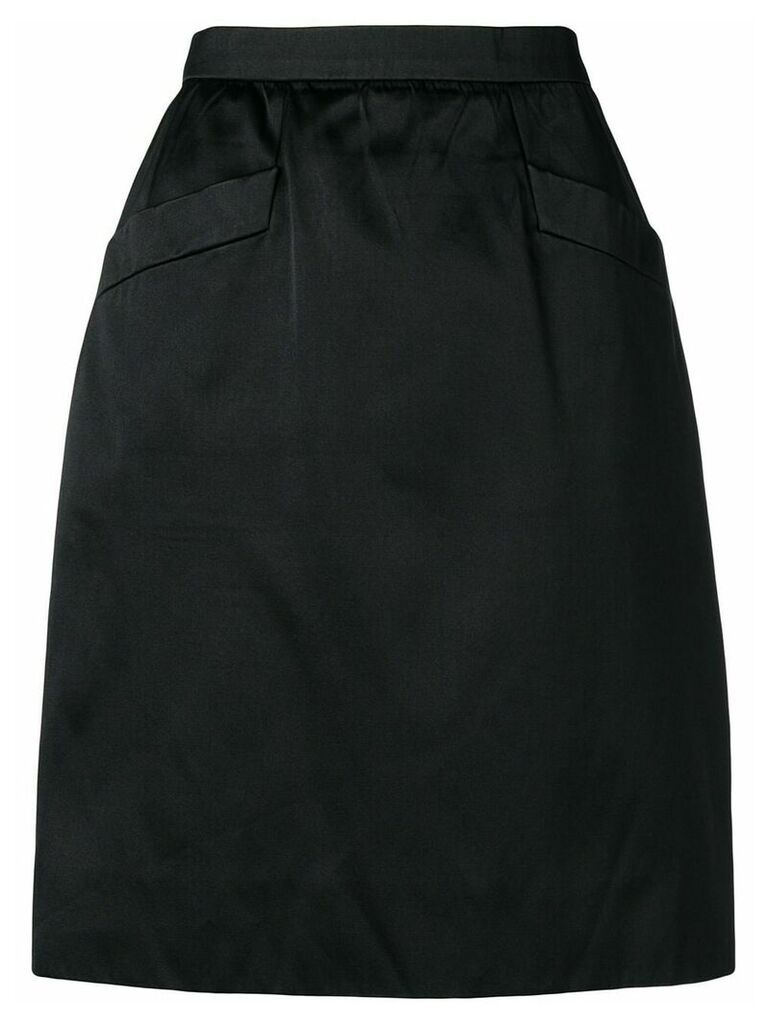 Yves Saint Laurent Pre-Owned high rise straight skirt - Black