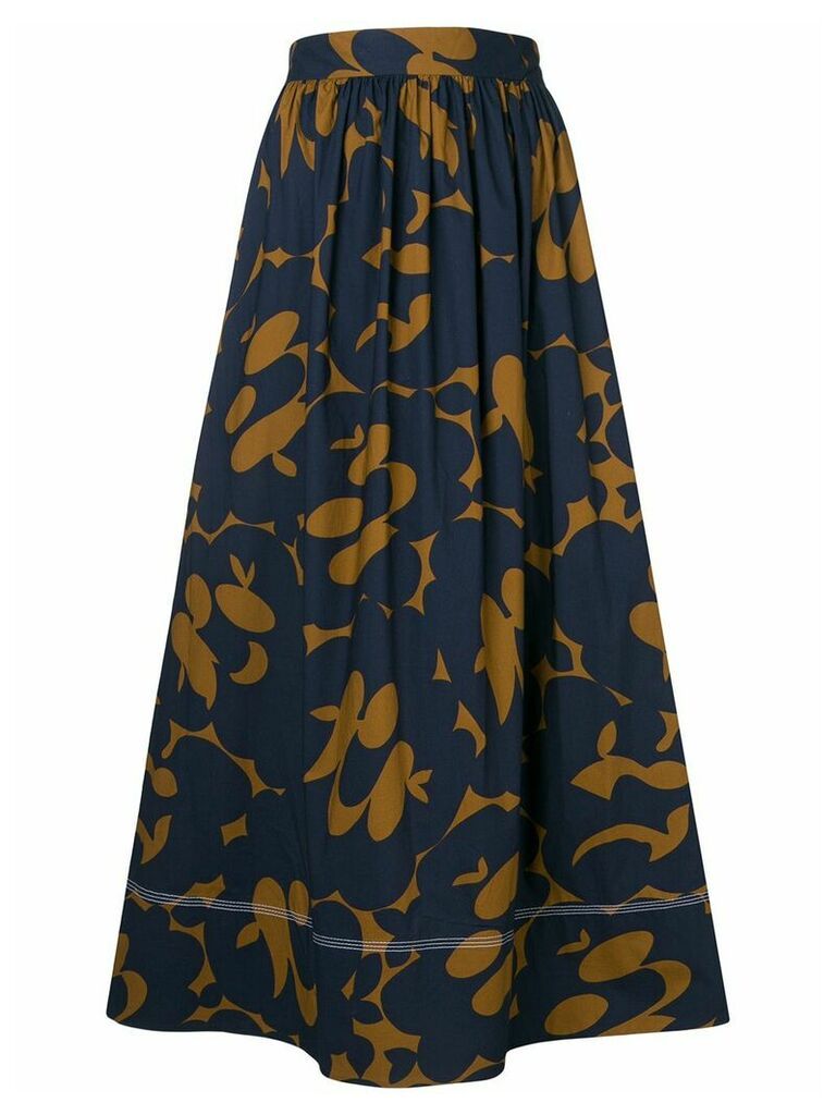 Marni printed midi skirt - Blue