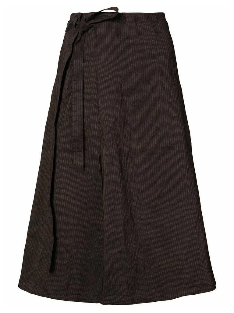 Forme D'expression striped side tie skirt - PINK