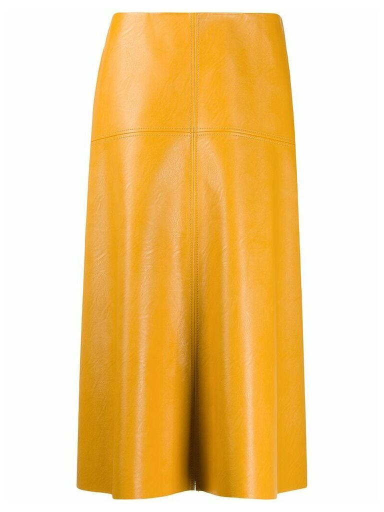 Stella McCartney faux leather skirt - Yellow