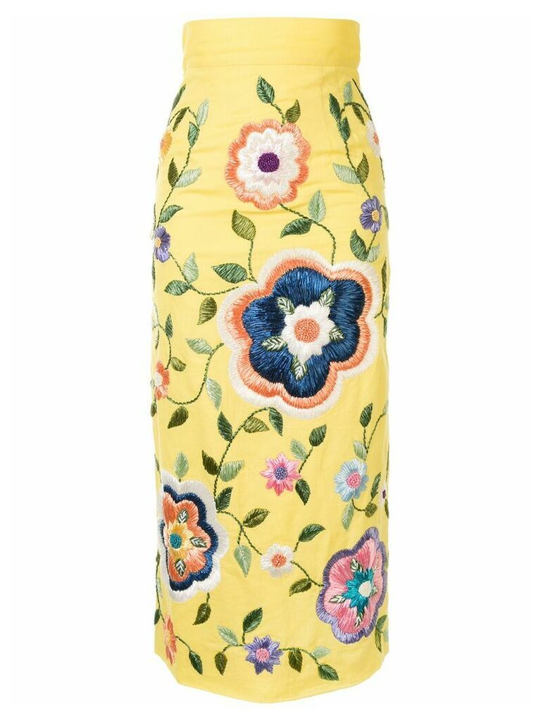 Alexis Ophelit embroidered floral skirt - Yellow
