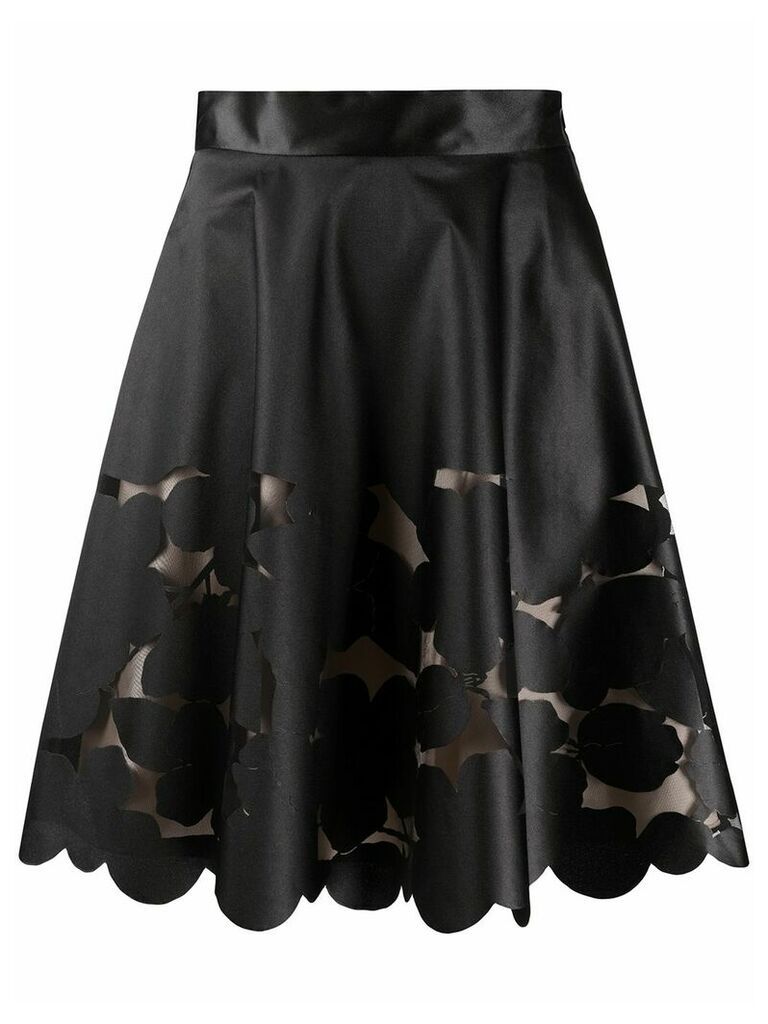 Pinko laser cut detail skirt - Black