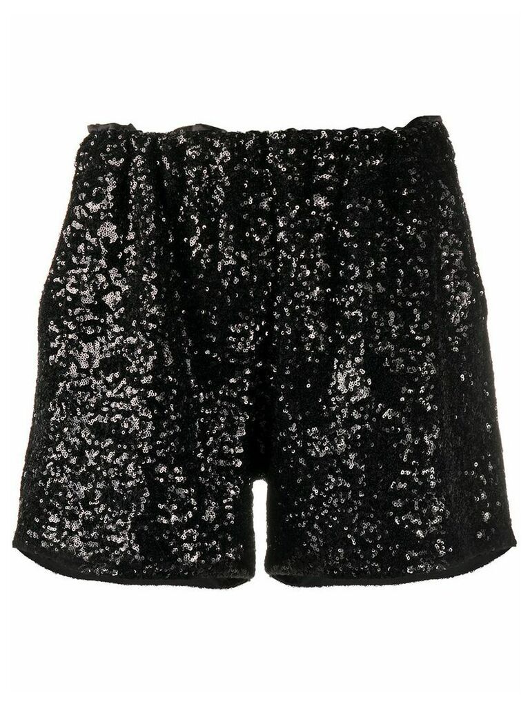 In The Mood For Love Rosana sequined tulle shorts - Black