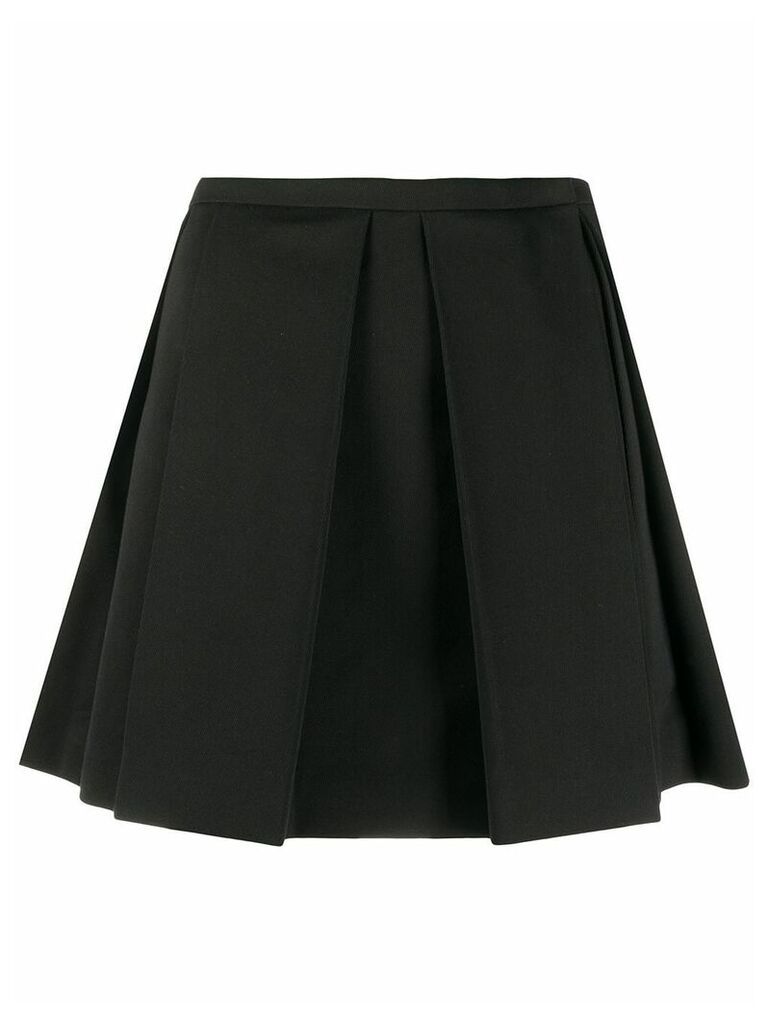 Courrèges pleated A-line skirt - Black