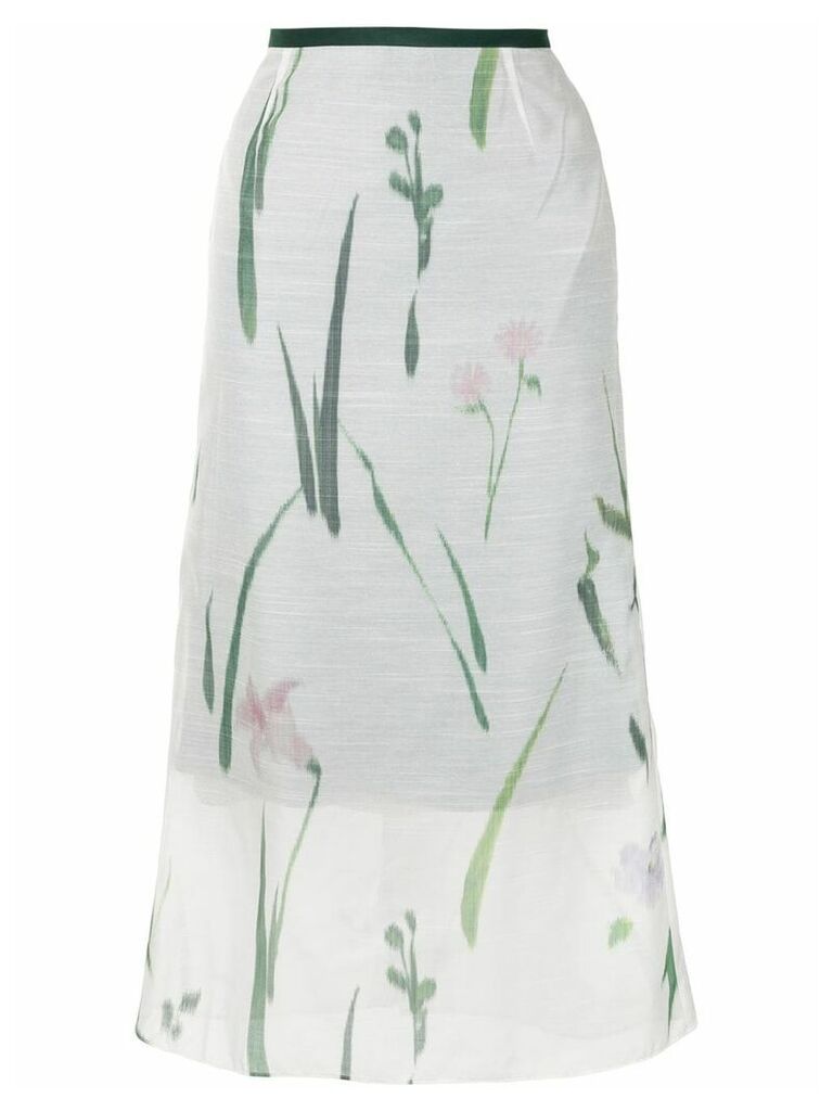 Mame Kurogouchi floral-print skirt - Green