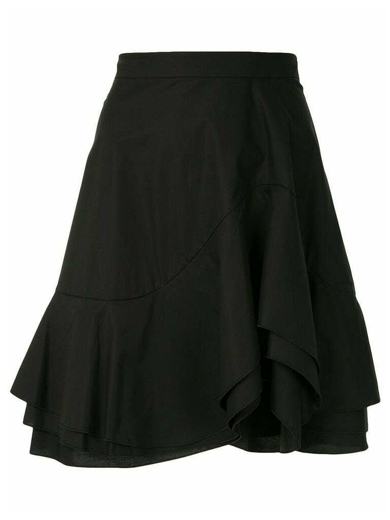 Paule Ka layered flared skirt - Black
