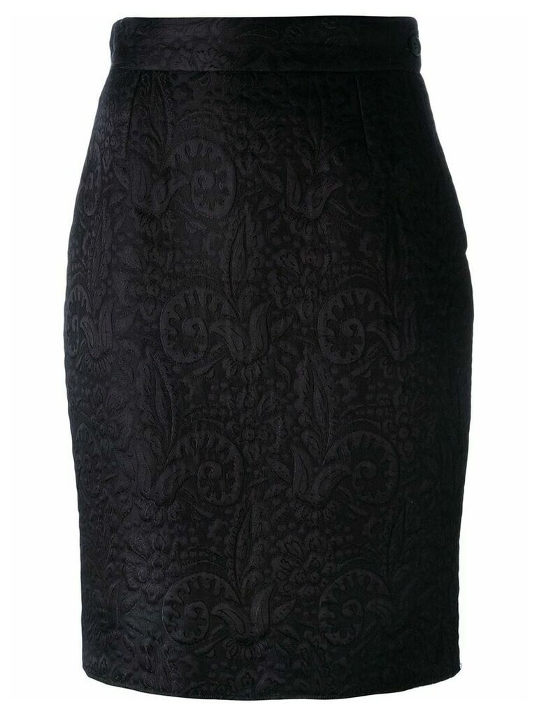 Moschino Pre-Owned jacquard pencil skirt - Black