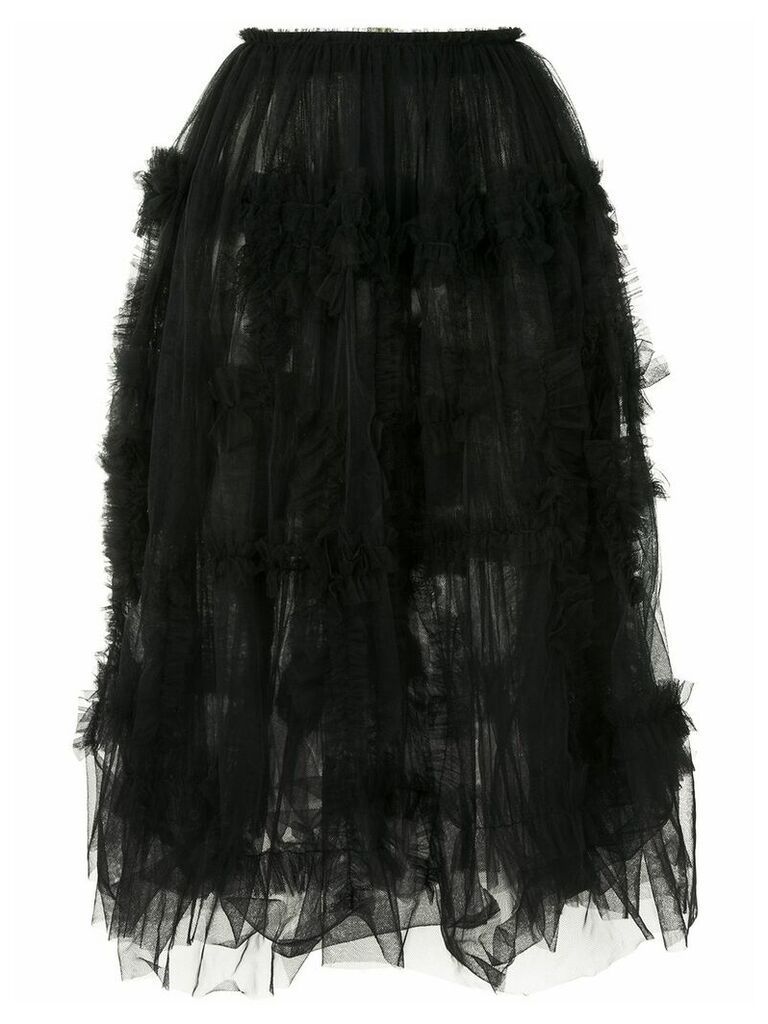 Comme Des Garçons Pre-Owned tulle ruffle skirt - Black
