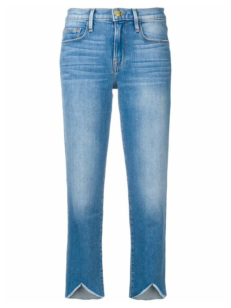 FRAME cropped straight leg jeans - Blue