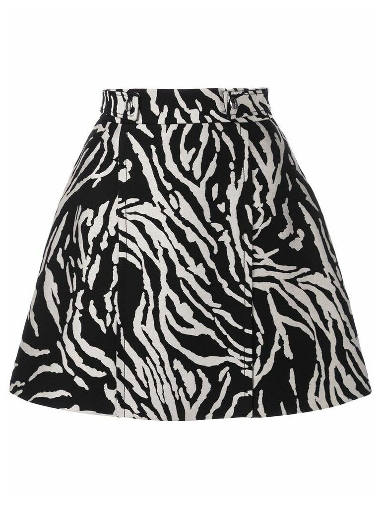 Proenza Schouler Zebra Cotton Jacquard Skirt - Black
