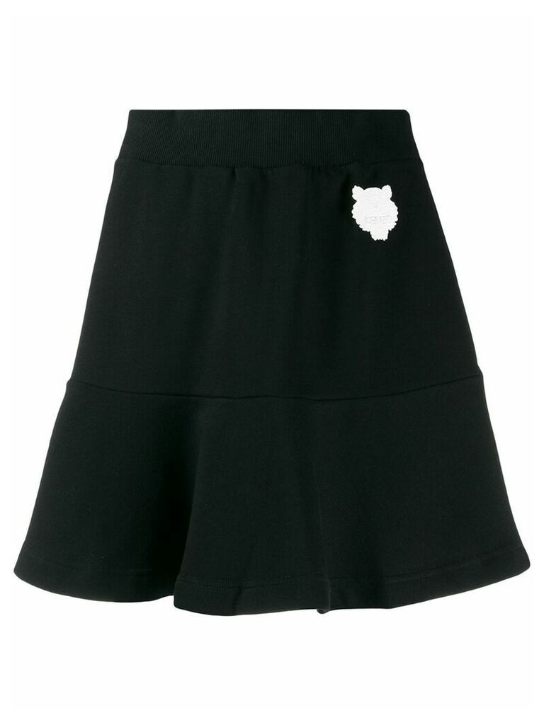Kenzo Tiger patch skirt - Black