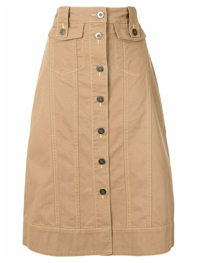BAPY BY *A BATHING APE® buttoned midi skirt - Brown
