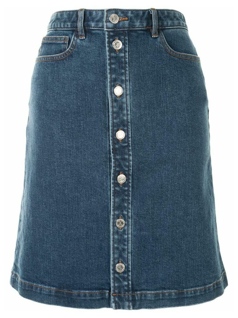 A.P.C. Therese buttoned denim skirt - Blue