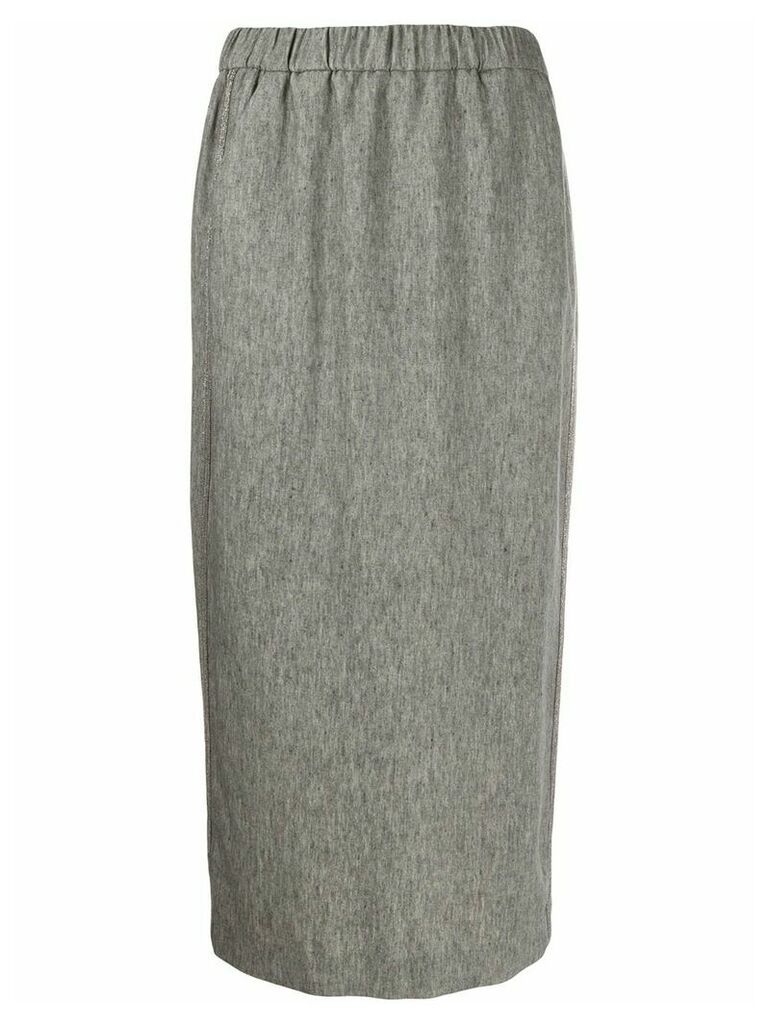Fabiana Filippi straight plain skirt - Grey