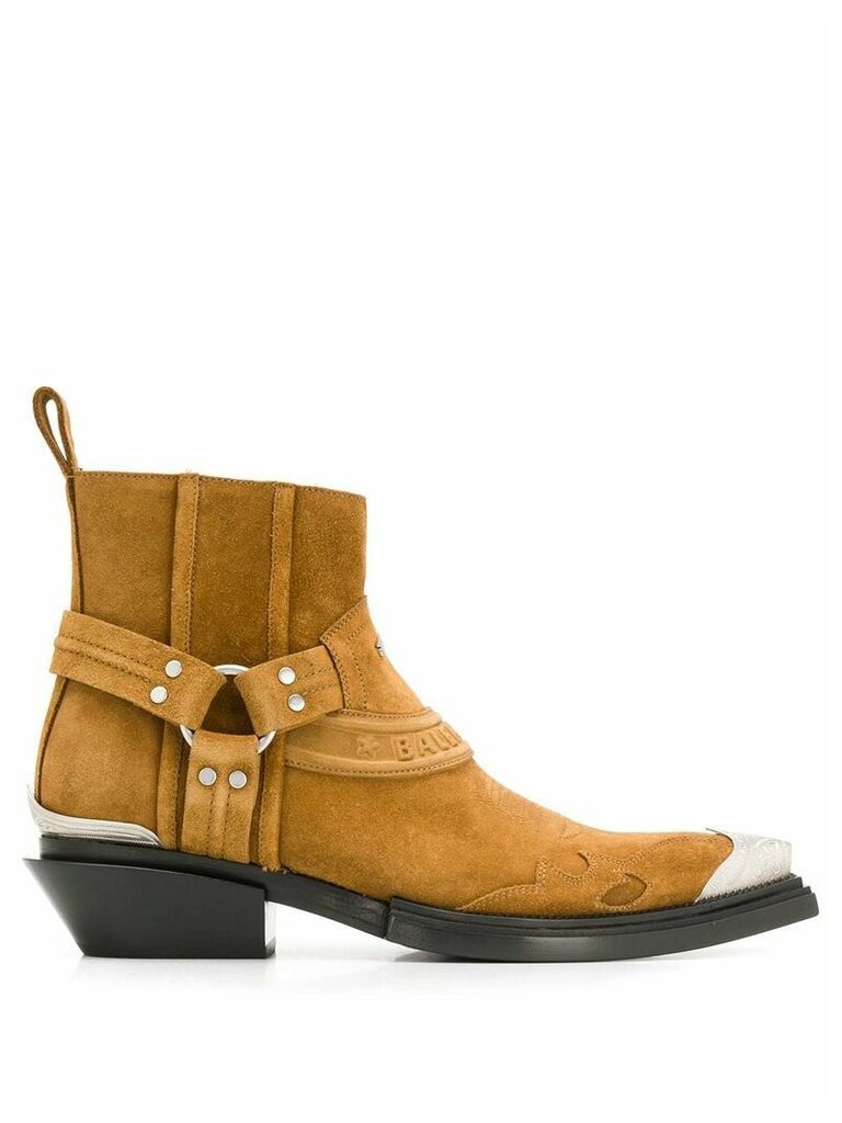 Balenciaga Santiag Harness boots - Brown