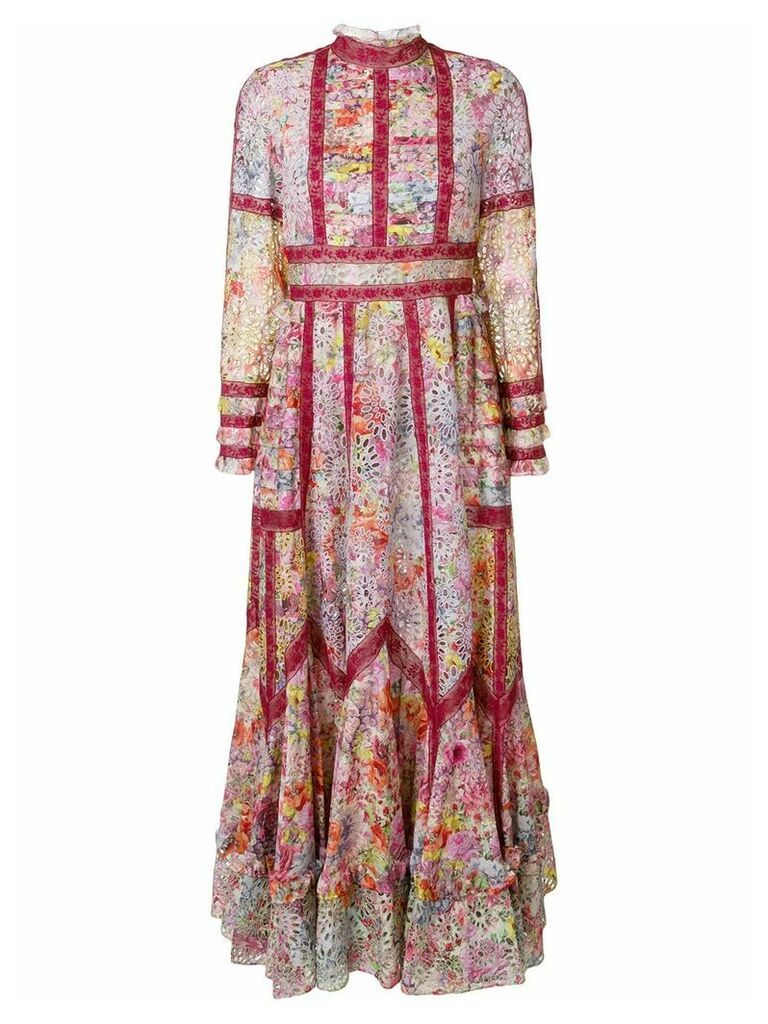 Valentino lace trim floral skirt - Multicolour