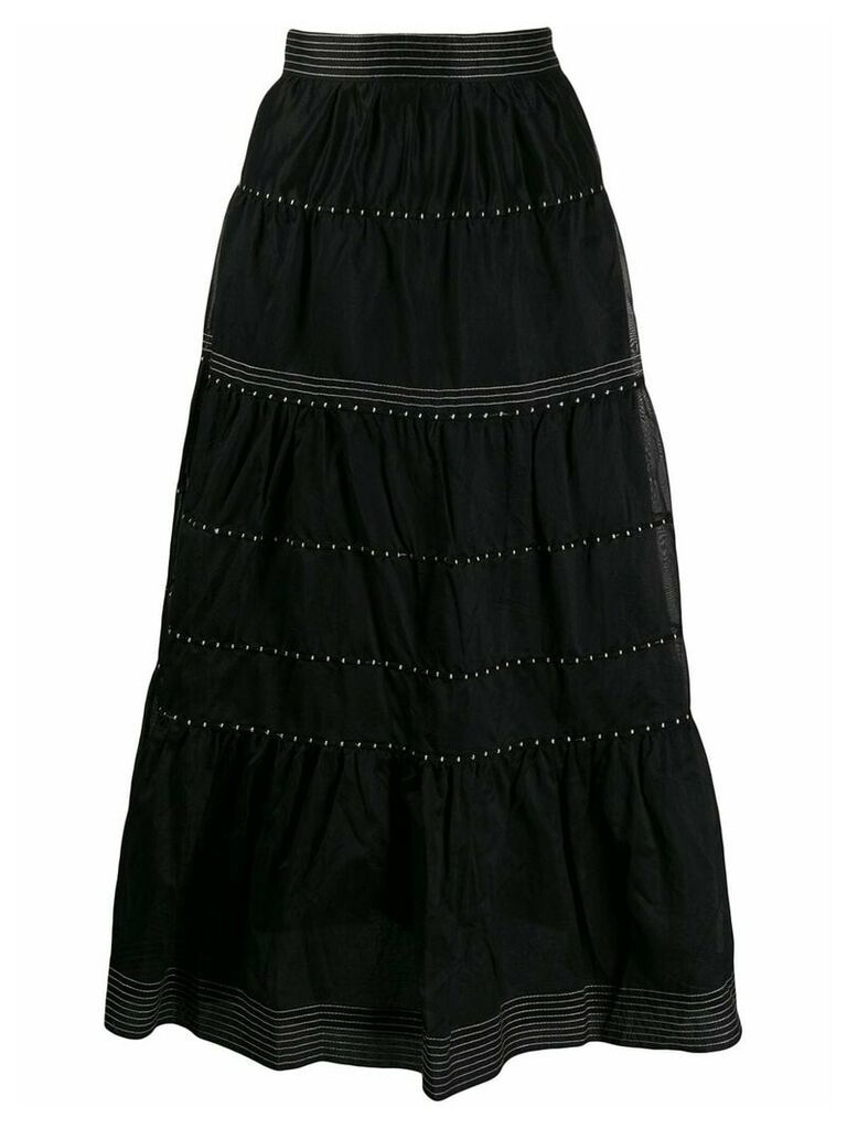 Ulla Johnson embroidered skirt - Black
