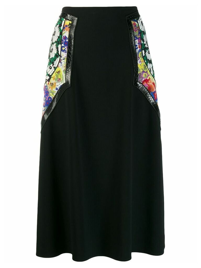 Stella McCartney floral panel midi skirt - Black