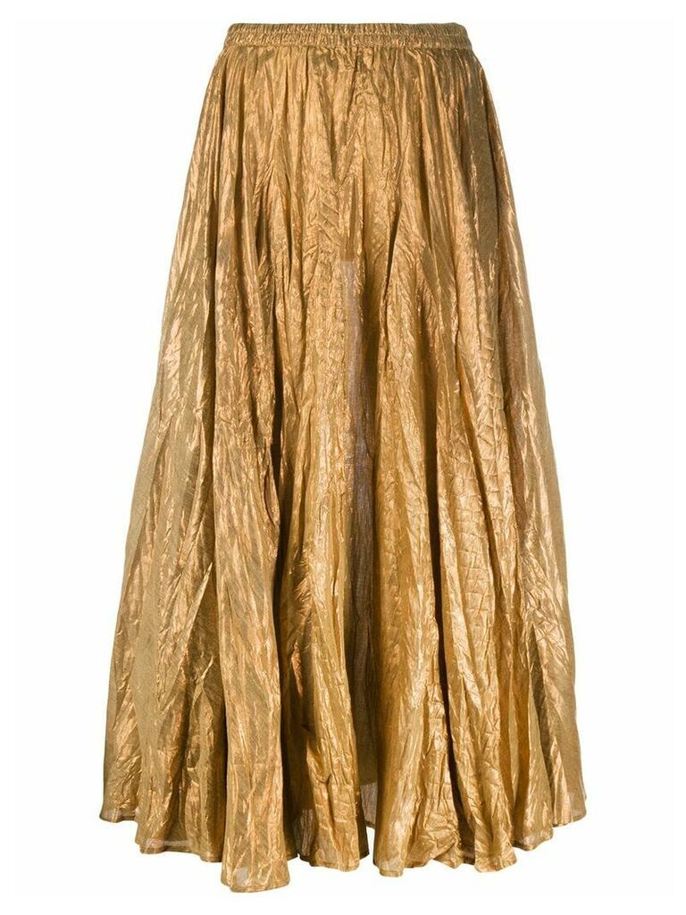 Mes Demoiselles Luxor pleated skirt - GOLD