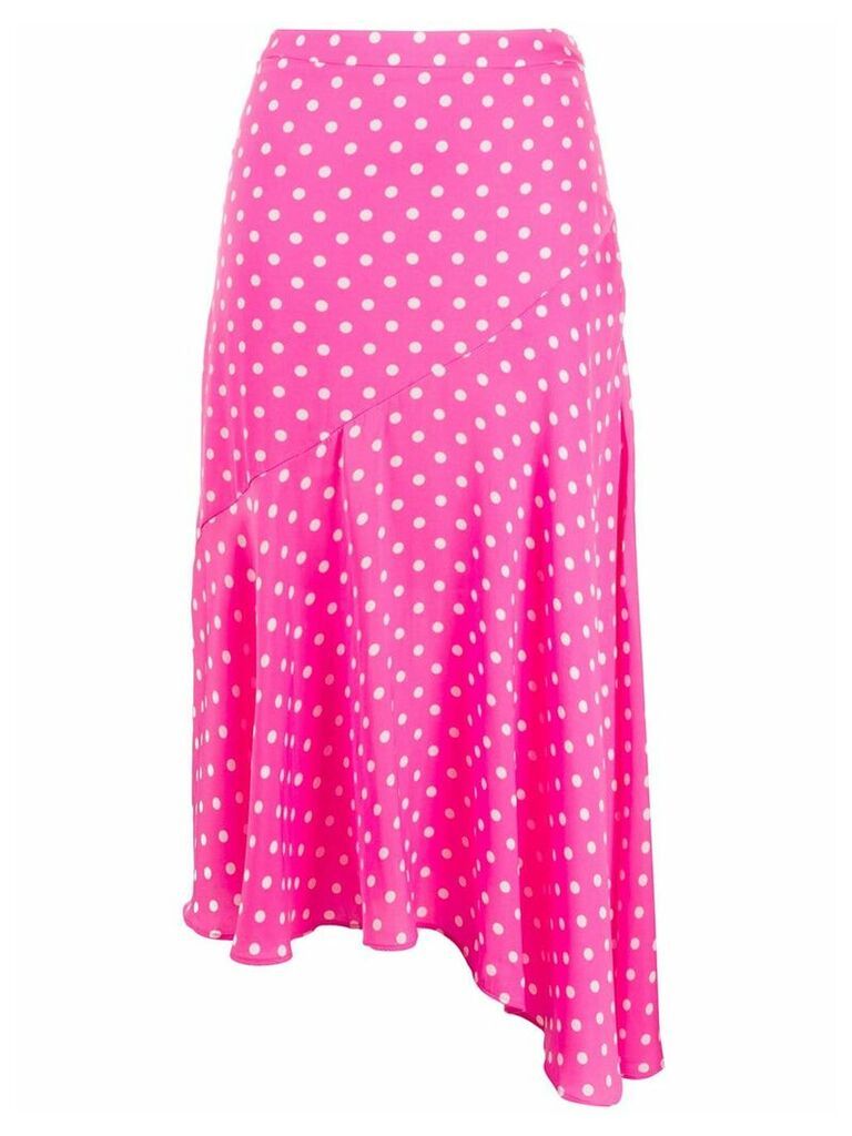 Essentiel Antwerp asymmetric polka dot print skirt - PINK