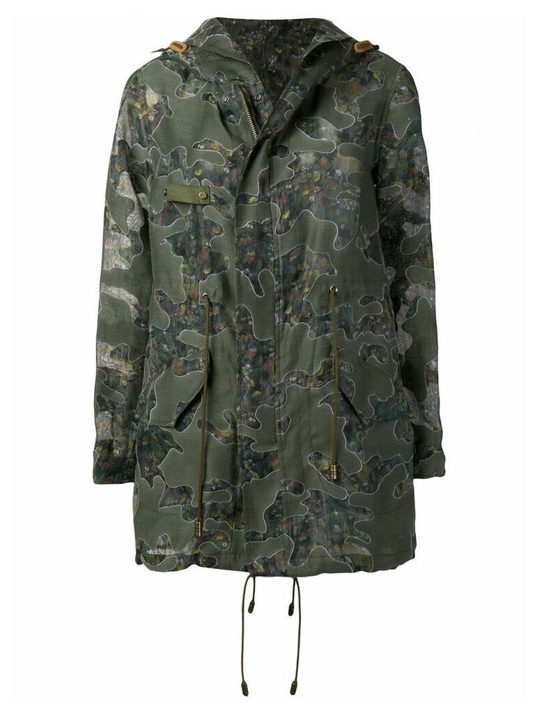 Mr & Mrs Italy floral camo print parka - Green