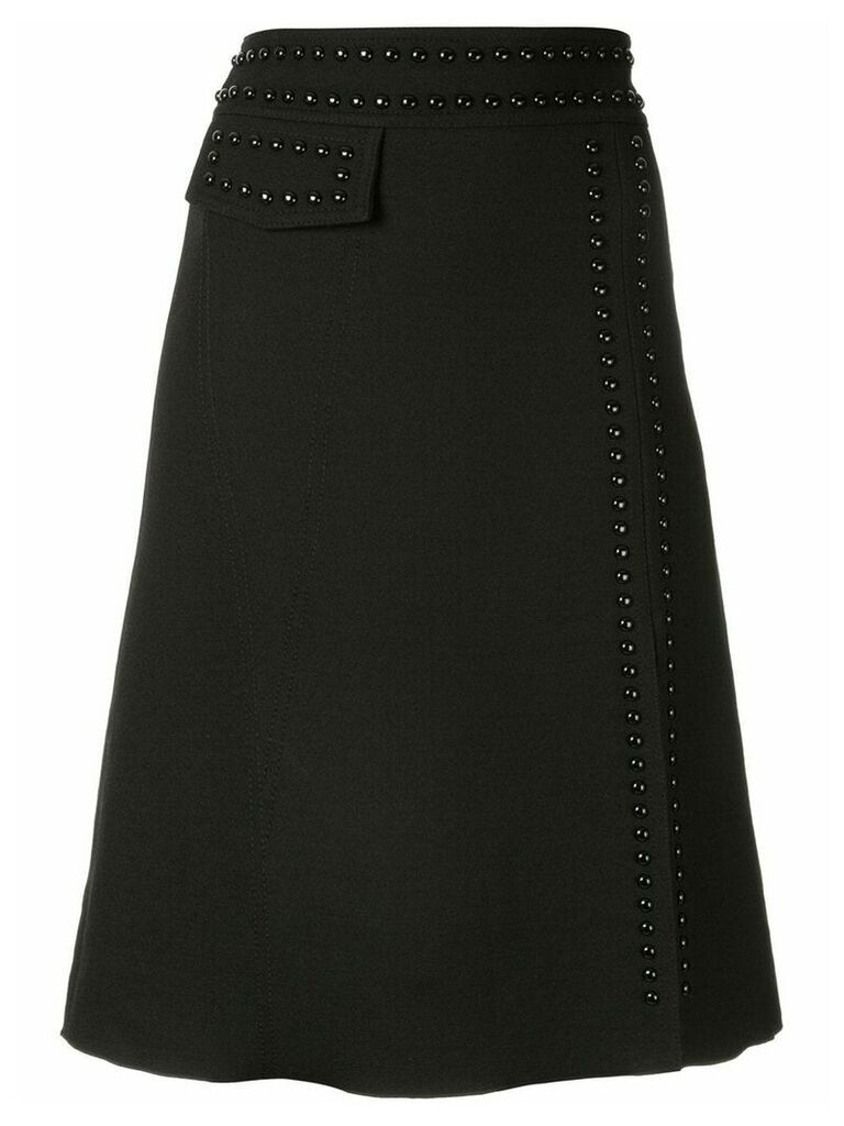 Giambattista Valli stud embellished A-line skirt - Black