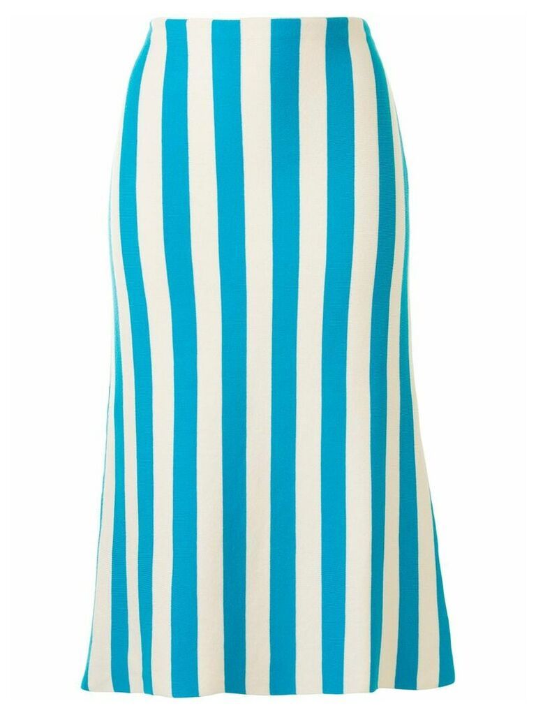 Sunnei straight striped skirt - Blue