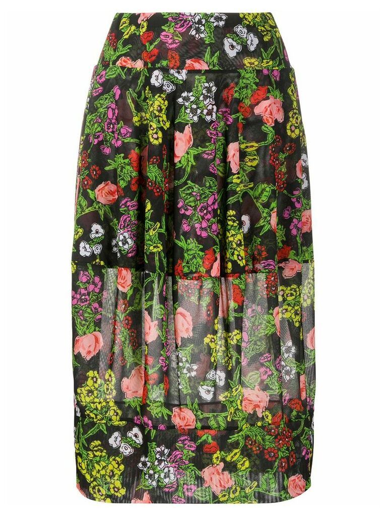 Molly Goddard floral pattern mid-length skirt - Black