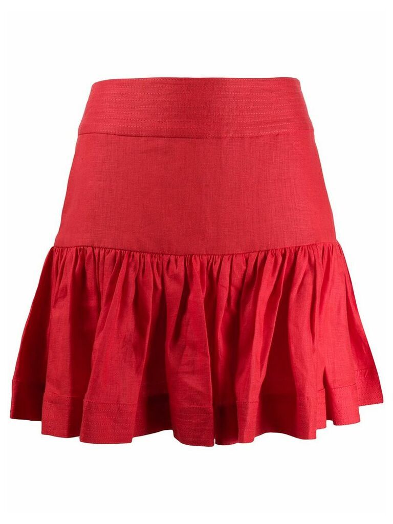 Zimmermann high-waisted short skirt - Red