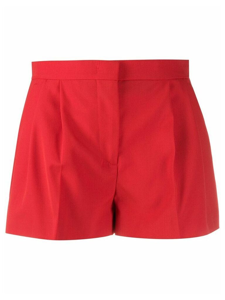 MSGM high-waist draped detailed shorts - Red
