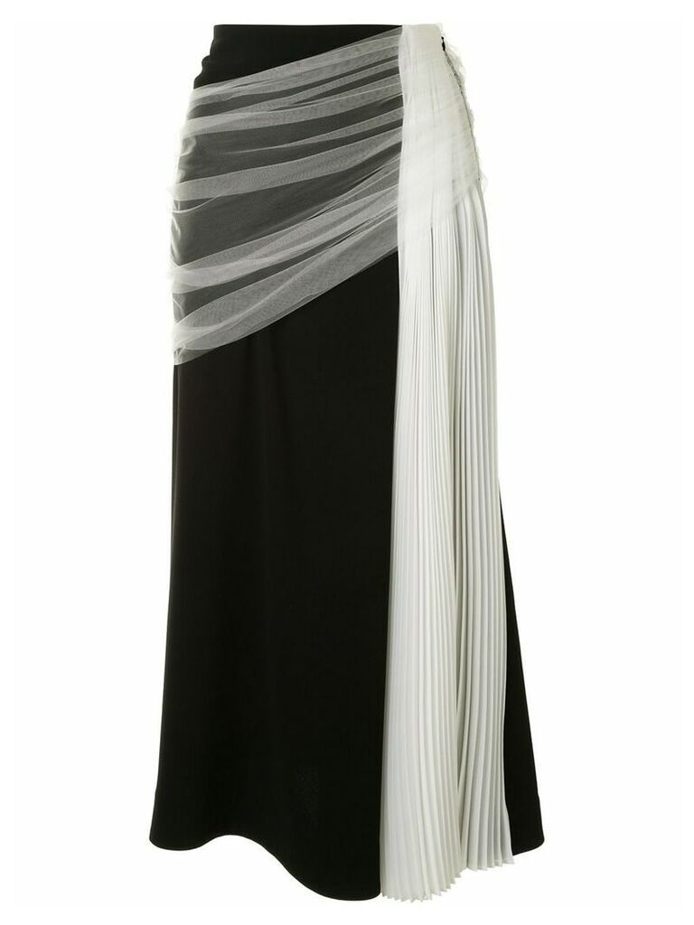 Mame Kurogouchi high-waisted layered skirt - White