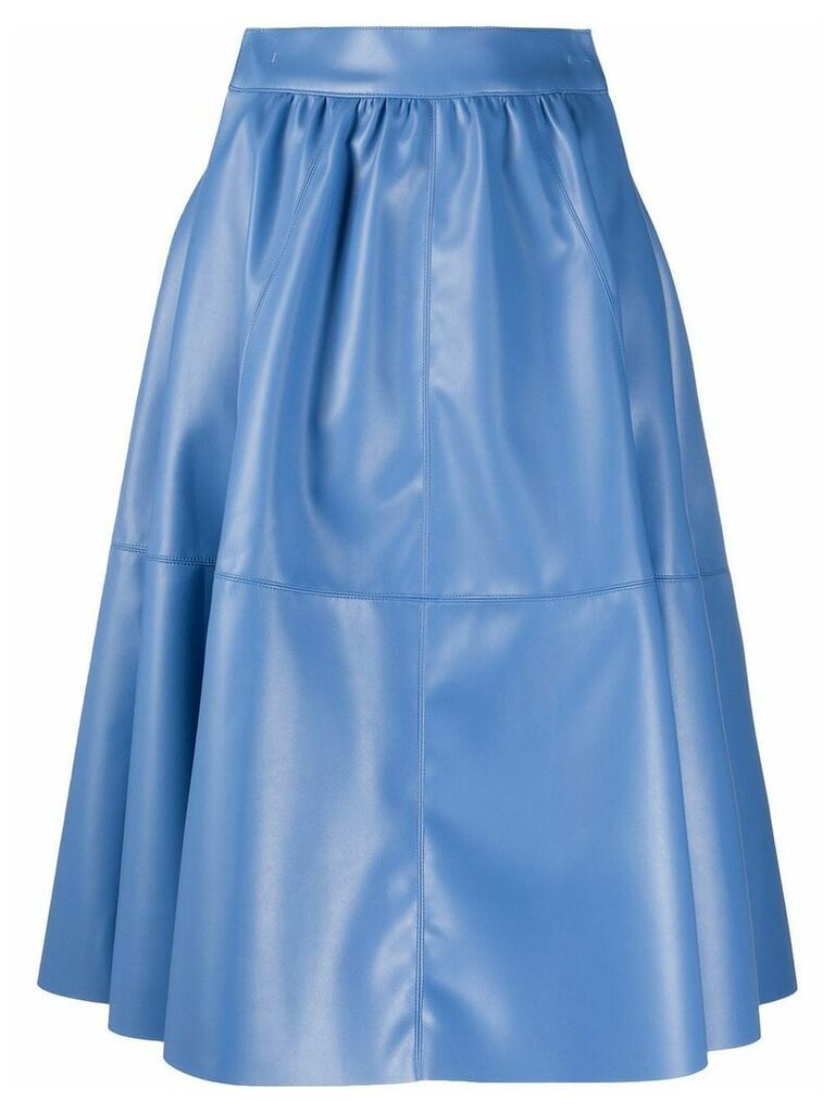 Jejia coated A-line midi skirt - PURPLE