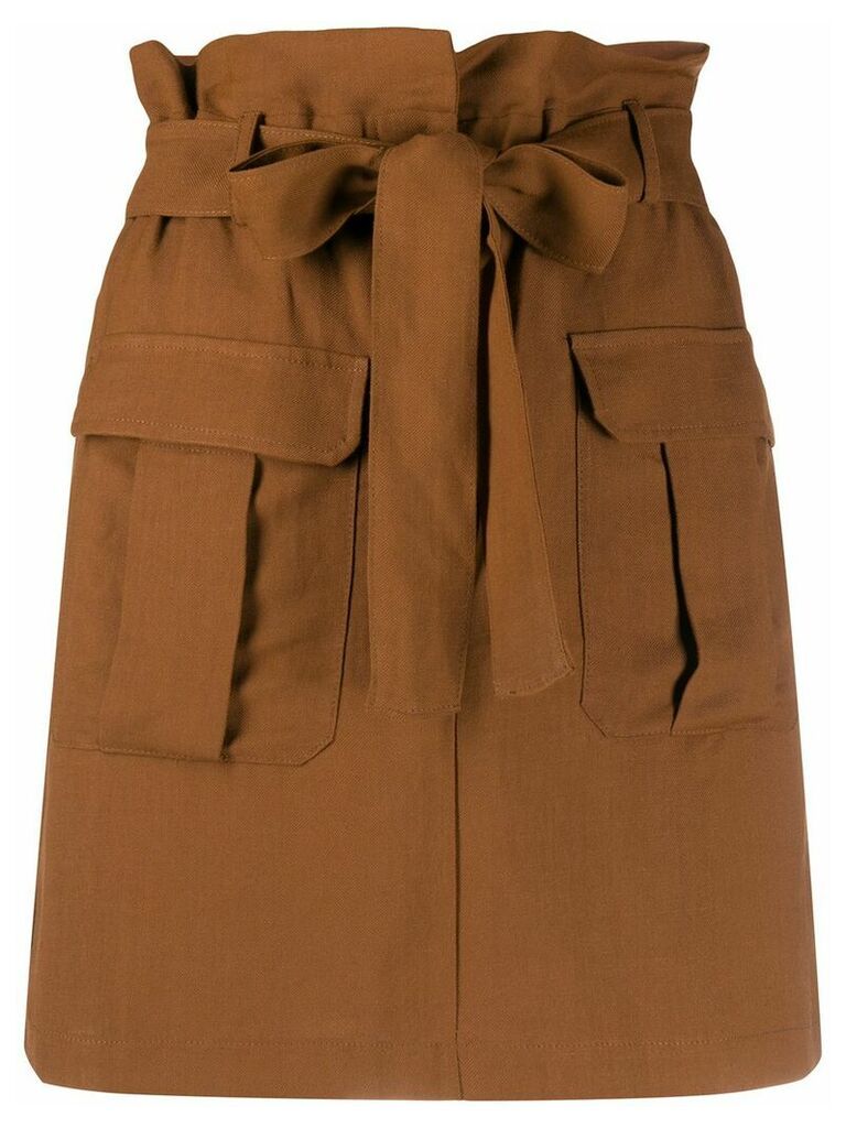 Andamane high-waisted utility pocket skirt - Brown