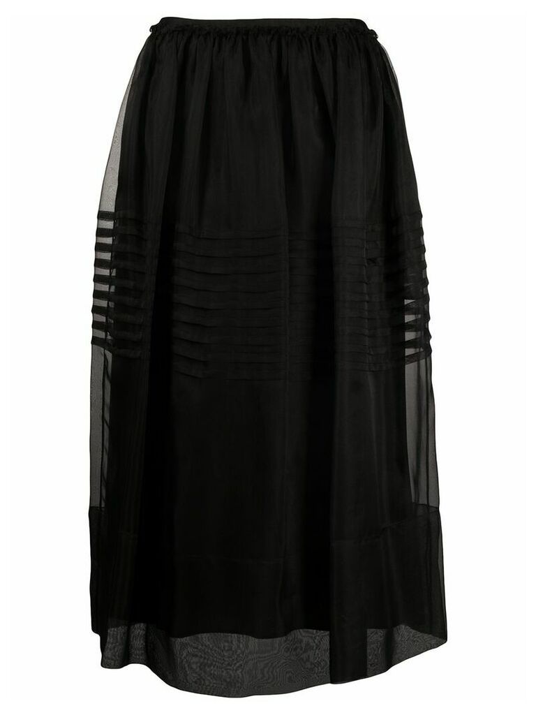 Simone Rocha pleated details layered skirt - Black