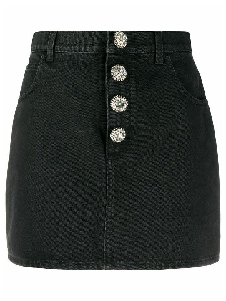 Alessandra Rich high waisted short skirt - Black