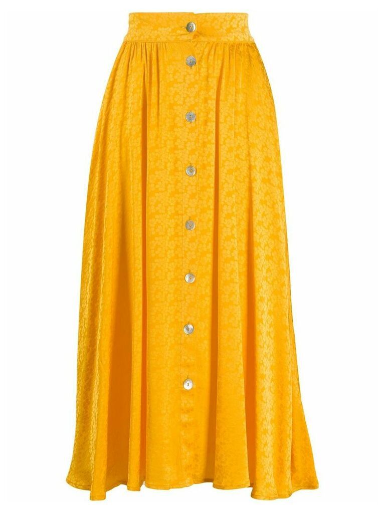 Andamane buttoned high-waisted skirt - Yellow
