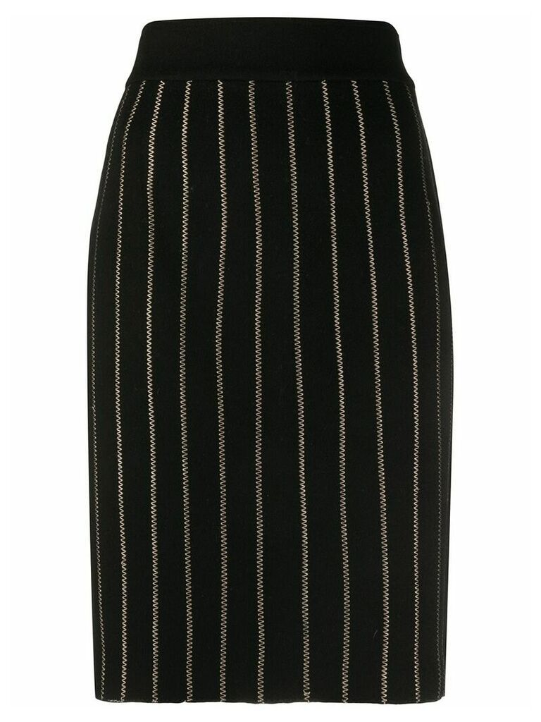 Fendi Pre-Owned 2000s pinstripe pencil skirt - Black