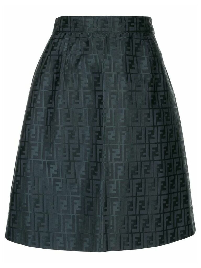 Fendi Pre-Owned FF print A-line skirt - Blue