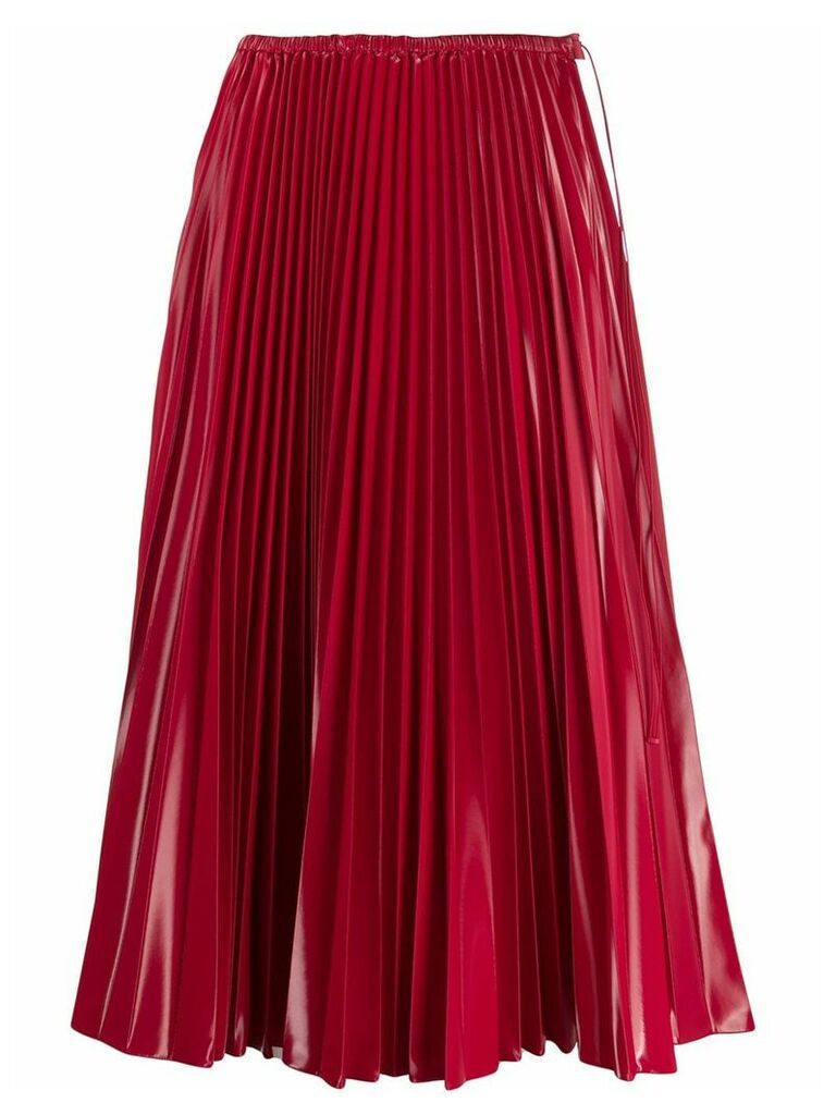 Fendi pleated midi skirt - Red