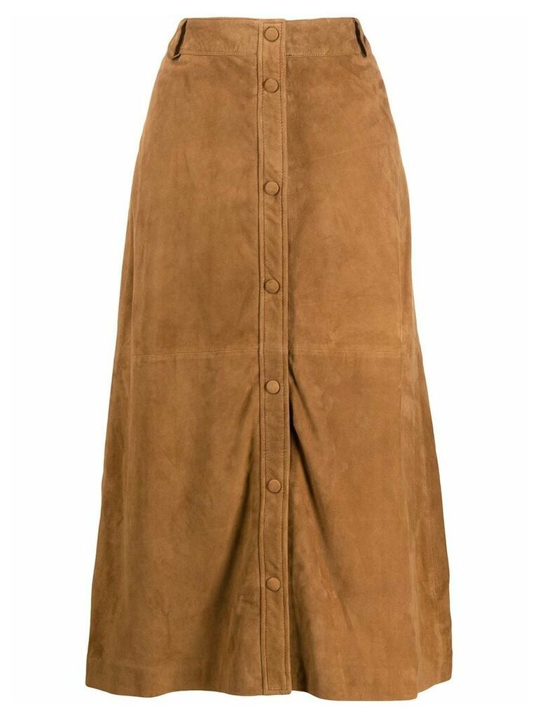 Arma button up skirt - Brown