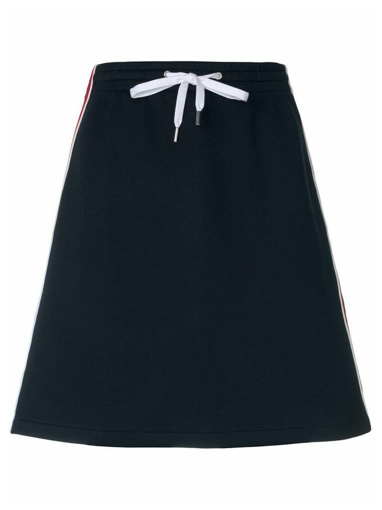 Miu Miu logo stripe detail skirt - Blue