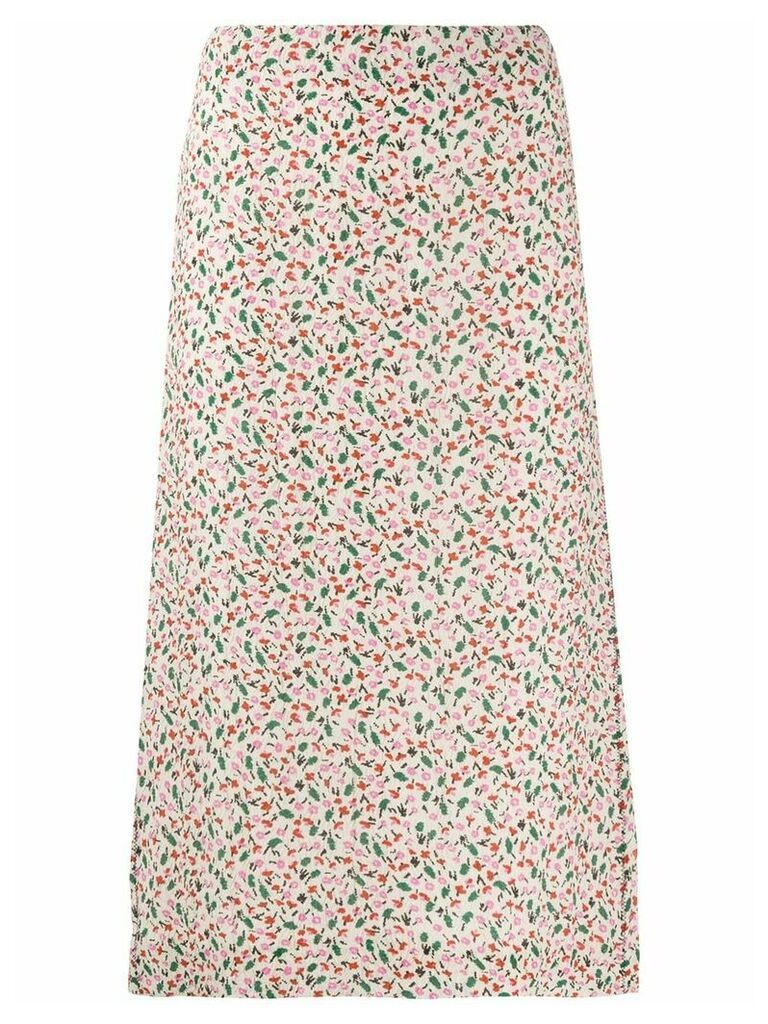 Marni floral print skirt - Neutrals