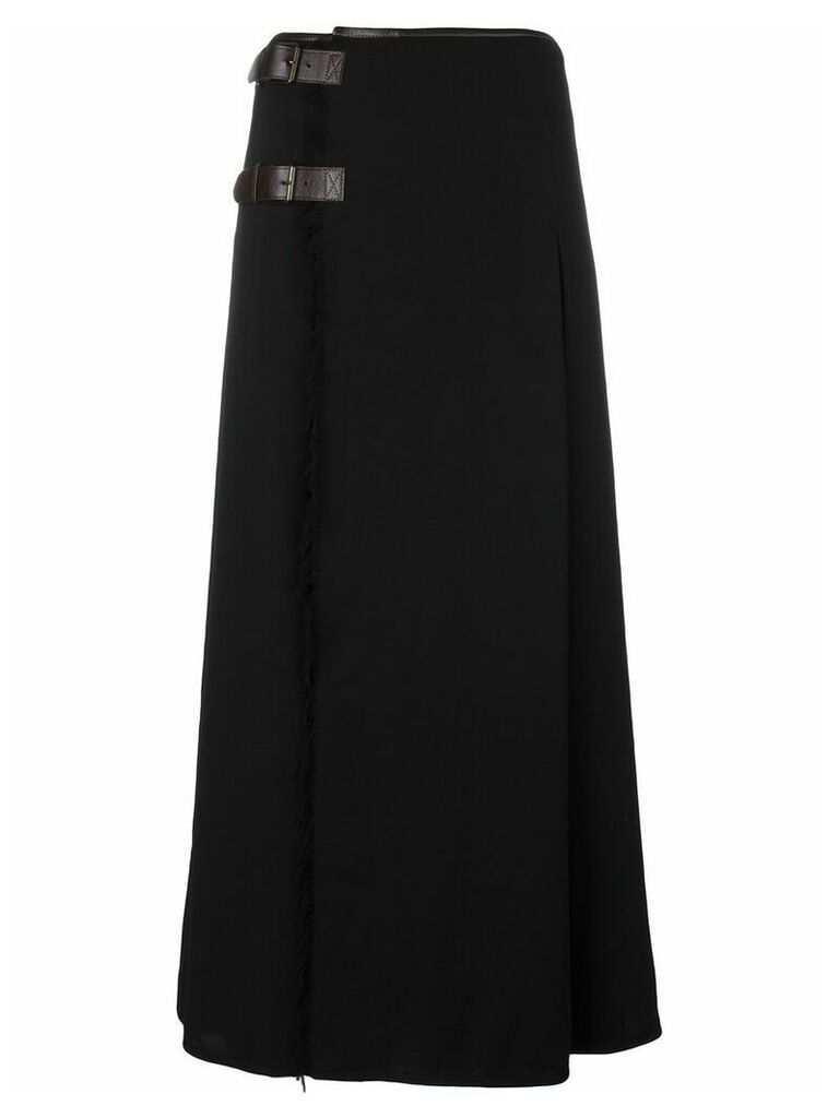 Jean Paul Gaultier Pre-Owned frayed skirt - Black