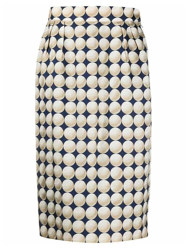 Hermès pre-owned Balle de Golf pencil skirt - White