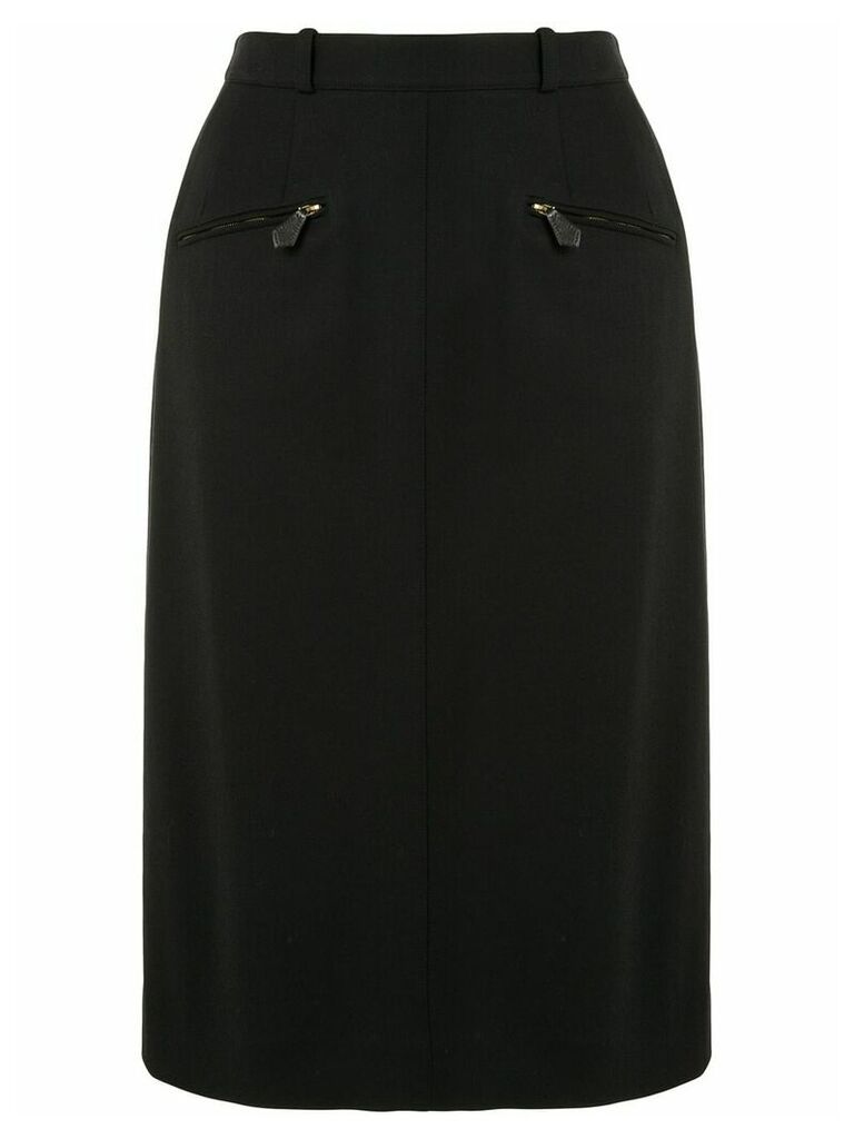 Hermès pre-owned knee-length pencil skirt - Black
